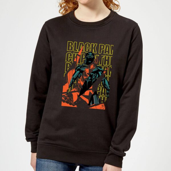 Marvel Avengers Black Panther Collage Women's Sweatshirt - Black - L - Schwarz