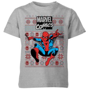 Marvel Avengers Classic Spider-Man Kinder T-Shirt – Grau – 3-4 Jahre