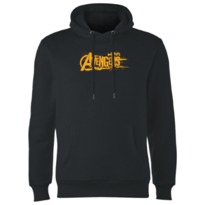 Marvel Avengers Infinity War Orange Logo Hoodie – Black – XL