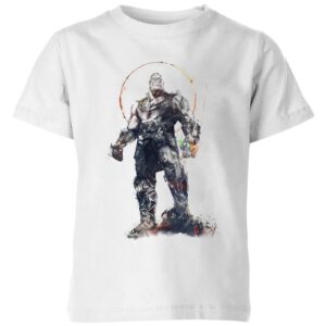 Marvel Avengers Infinity War Thanos Sketch Kinder T-Shirt – Weiß – 3-4 Jahre