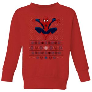 Marvel Avengers Spider-Man Kinder Weihnachtspullover – Rot – 3-4 Jahre
