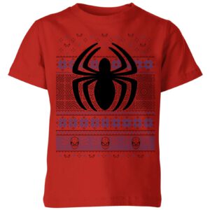 Marvel Avengers Spider-Man Logo Kinder T-Shirt – Rot – 3-4 Jahre – Rot