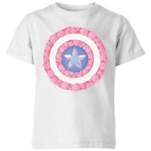 Marvel Captain America Flower Shield Kids‘ T-Shirt – White – 3-4 Jahre