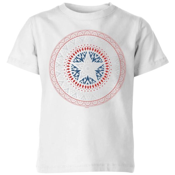 Marvel Captain America Oriental Shield Kids' T-Shirt - White - 3-4 Jahre