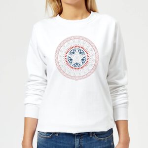 Marvel Captain America Oriental Shield Women’s Sweatshirt – White – XS