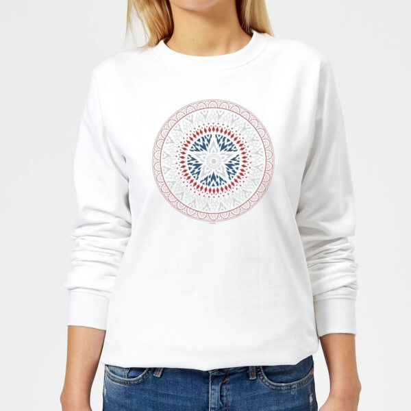 Marvel Captain America Oriental Shield Women's Sweatshirt - White - XS