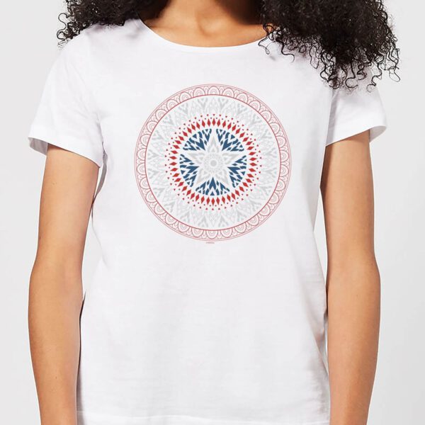 Marvel Captain America Oriental Shield Women's T-Shirt - White - S