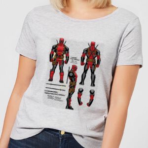 Marvel Deadpool Action Figure Plans Damen T-Shirt – Grau – S – Grau