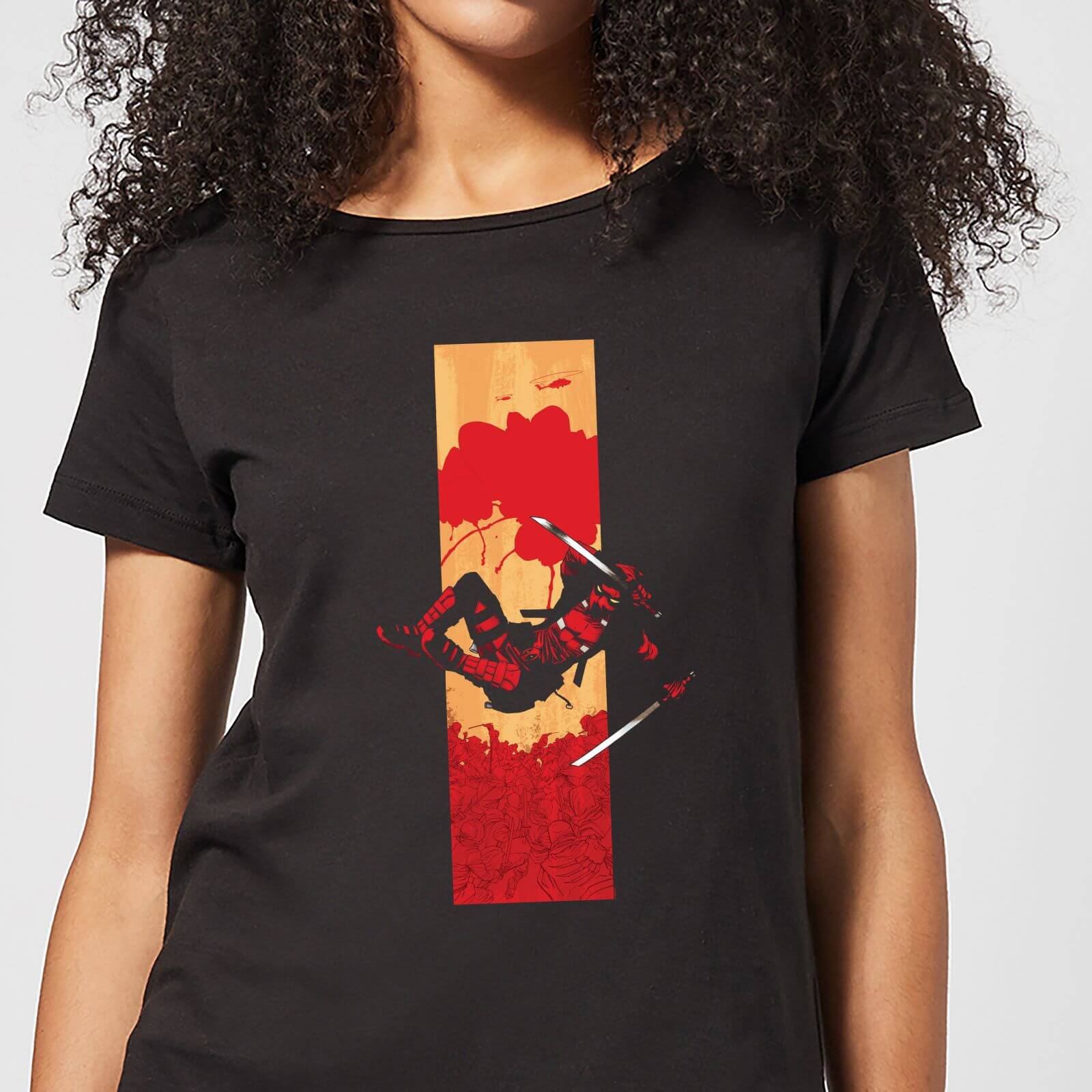 Marvel Deadpool Blood Strip Damen T-Shirt - Schwarz - S - Schwarz
