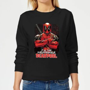 Marvel Deadpool Crossed Arms Damen Pullover – Schwarz – S – Schwarz