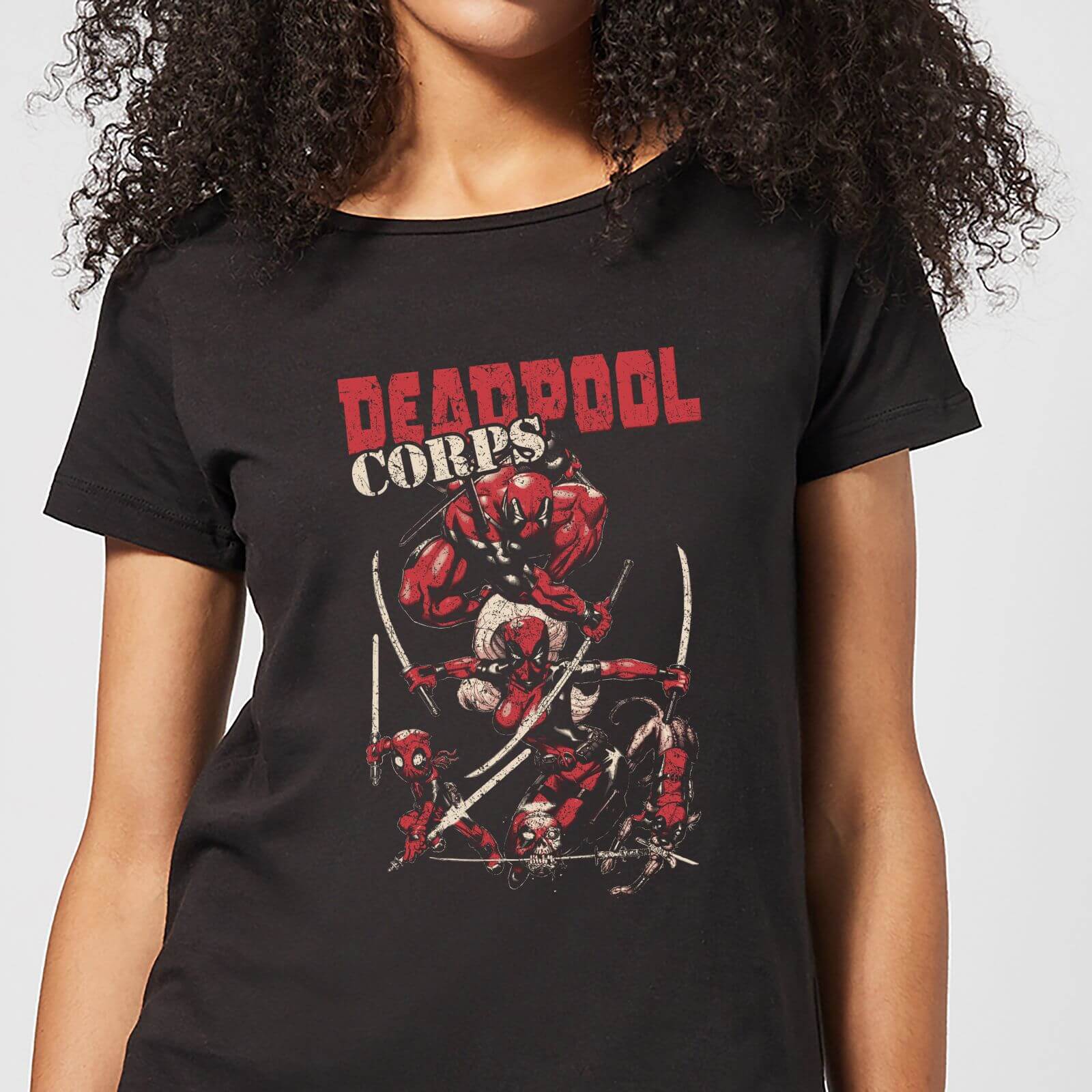 Marvel Deadpool Family Corps Damen T-Shirt – Schwarz – S – Schwarz