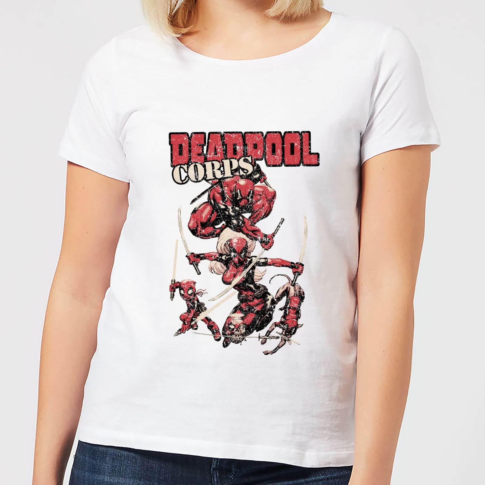 Marvel Deadpool Family Corps Damen T-Shirt – Weiß – S – Weiß