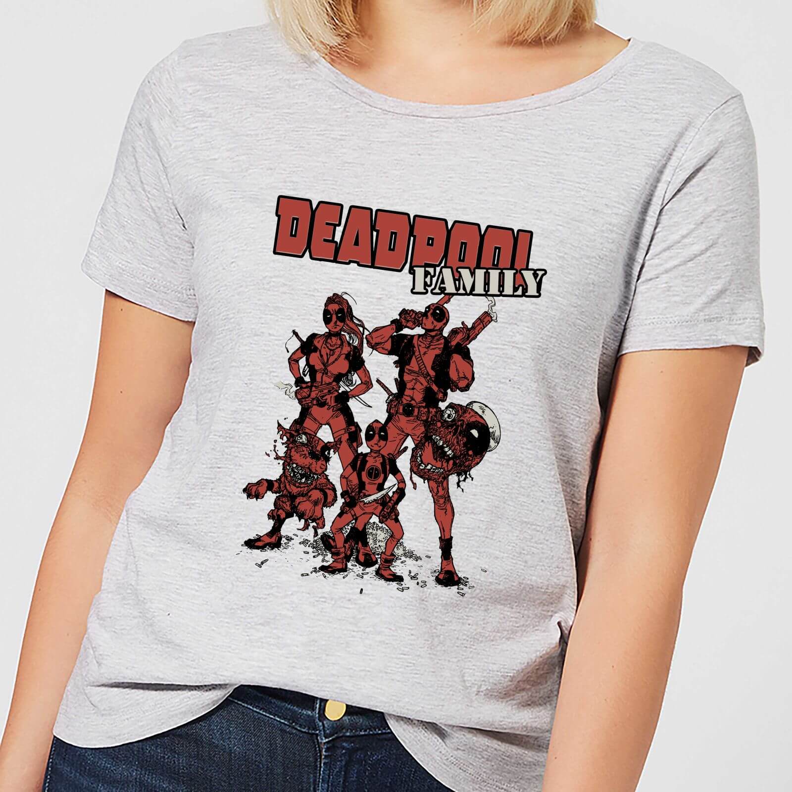Marvel Deadpool Family Group Damen T-Shirt - Grau - S - Grau
