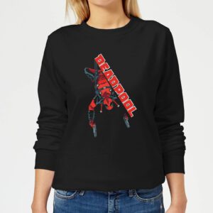 Marvel Deadpool Hang Split Frauen Sweatshirt – Schwarz – S – Schwarz