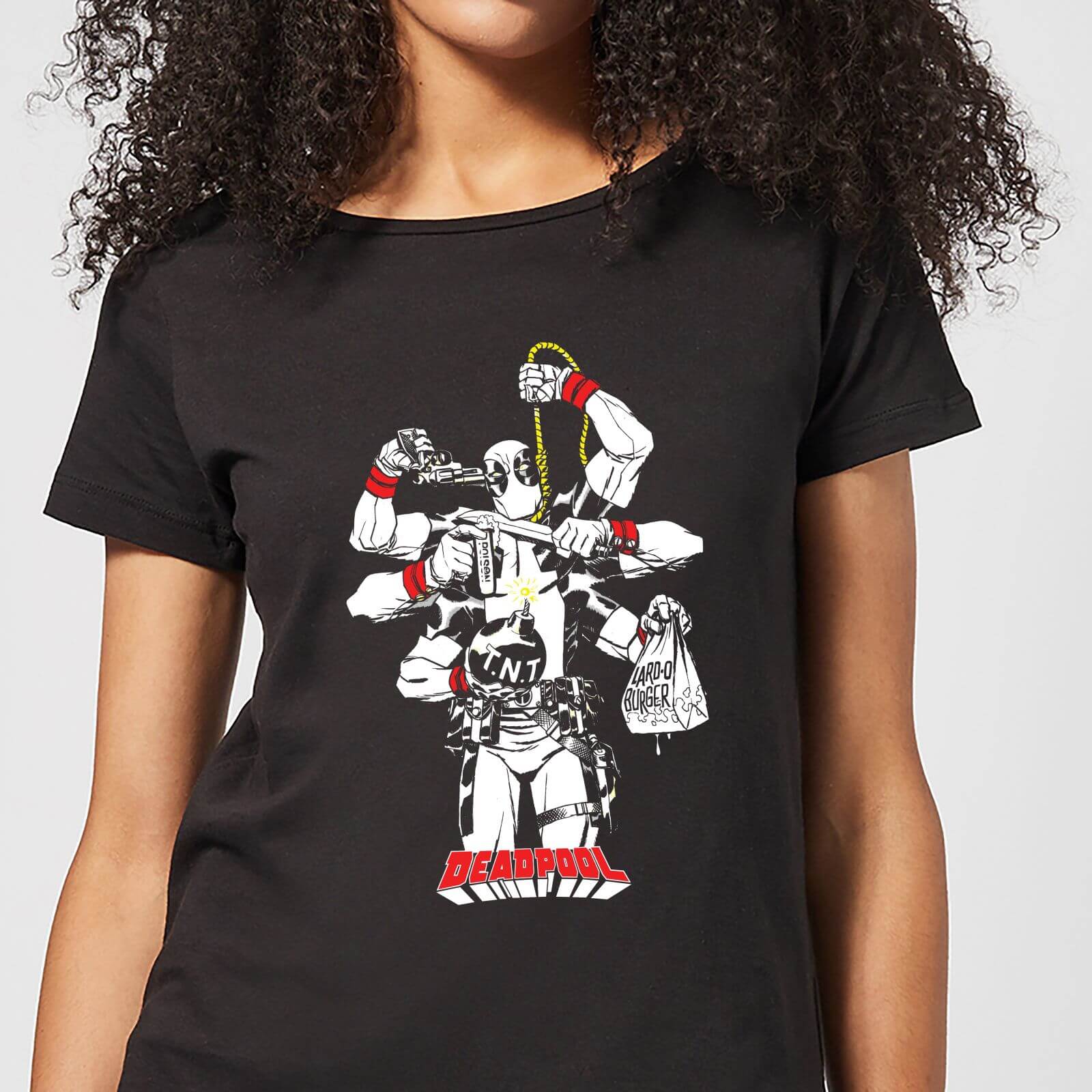 Marvel Deadpool Multitasking Damen T-Shirt - Schwarz - S - Schwarz