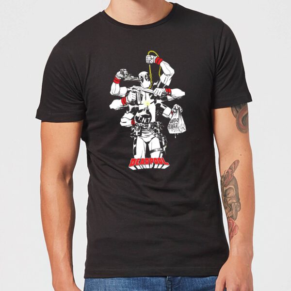 Marvel Deadpool Multitasking Männer T-Shirt - Schwarz - S