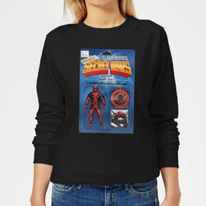 Marvel Deadpool Secret Wars Action Figure Damen Pullover – Schwarz – M – Schwarz