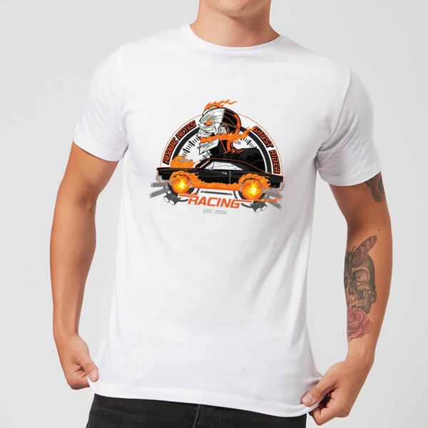 Marvel Ghost Rider Robbie Reyes Racing Men's T-Shirt - White - S - Weiß