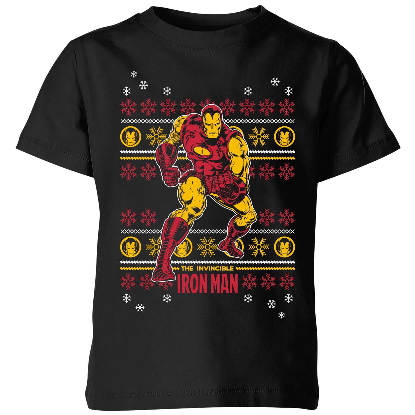 Marvel Iron Man Kids‘ Christmas T-Shirt – Black – 3-4 Jahre