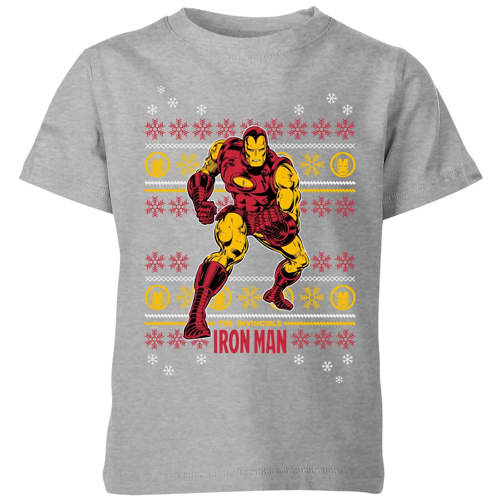 Marvel Iron Man Kids' Christmas T-Shirt - Grey - 3-4 Jahre - Grau