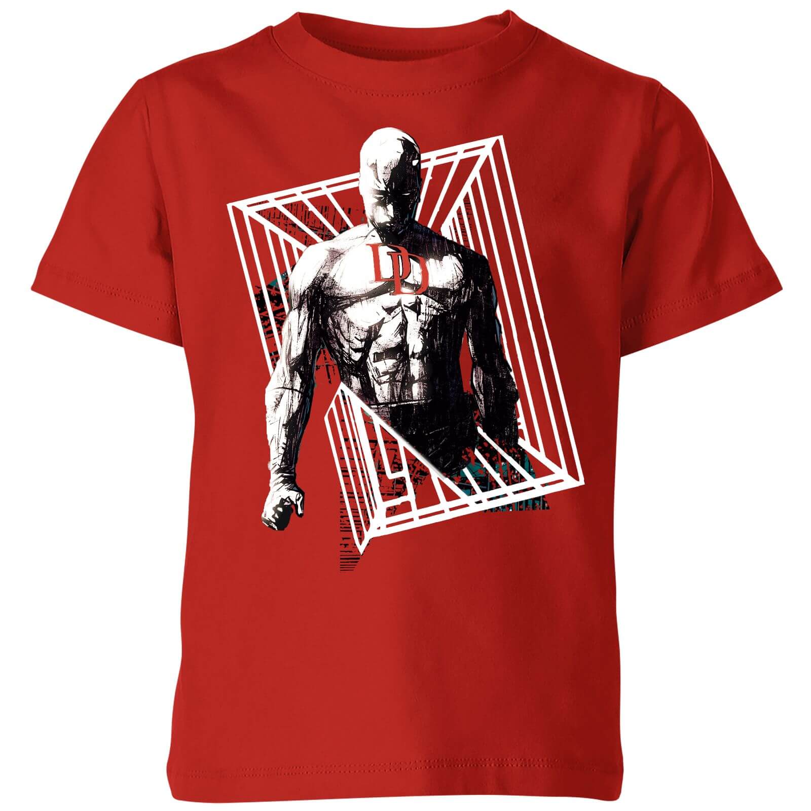 Marvel Knights Daredevil Cage Kids' T-Shirt - Red - 3-4 Jahre - Rot