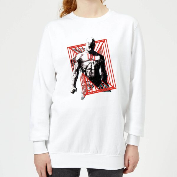 Marvel Knights Daredevil Cage Women's Sweatshirt - White - S - Weiß