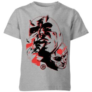 Marvel Knights Daredevil Layered Faces Kids‘ T-Shirt – Grey – 3-4 Jahre – Grau