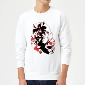 Marvel Knights Daredevil Layered Faces Sweatshirt – White – M – Weiß