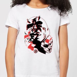 Marvel Knights Daredevil Layered Faces Women’s T-Shirt – White – S – Weiß