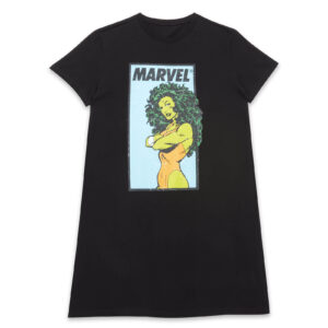 Marvel She Hulk Power Pose Women’s T-Shirt Dress – Black – XS – Schwarz