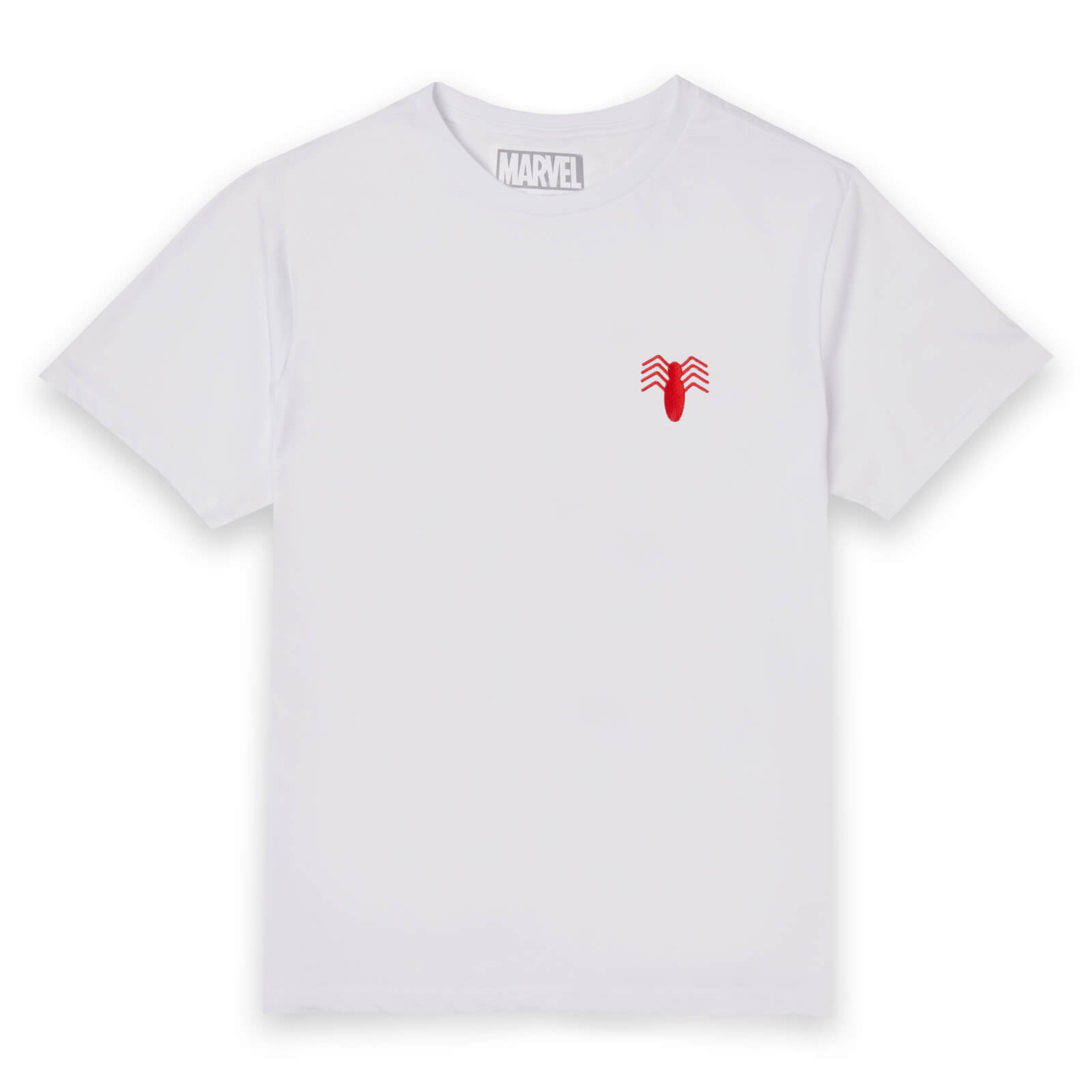 Marvel Spider-Man Emblem Unisex T-Shirt – White – S – Weiß