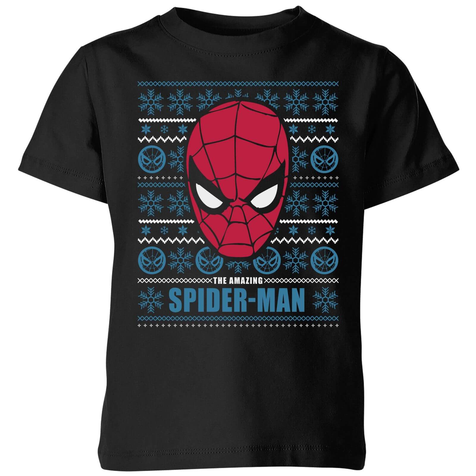 Marvel Spider-Man Kids‘ Christmas T-Shirt – Black – 5-6 Jahre