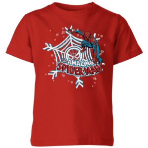Marvel Spider-Man Kids‘ Christmas T-Shirt – Red – 5-6 Jahre
