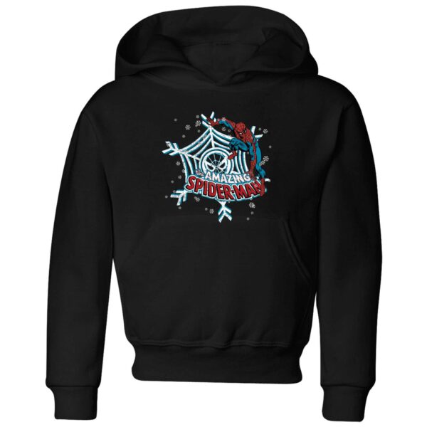 Marvel The Amazing Spider-Man Snowflake Web Kids' Christmas Hoodie - Black - 3-4 Jahre - Schwarz