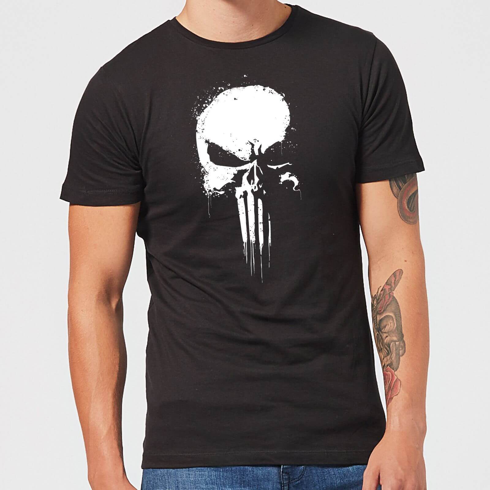 Marvel The Punisher Paintspray Herren T-Shirt - Schwarz - S