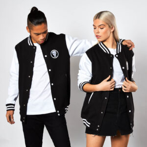 Marvel The Punisher Varsity Jacket – Black / White – XL