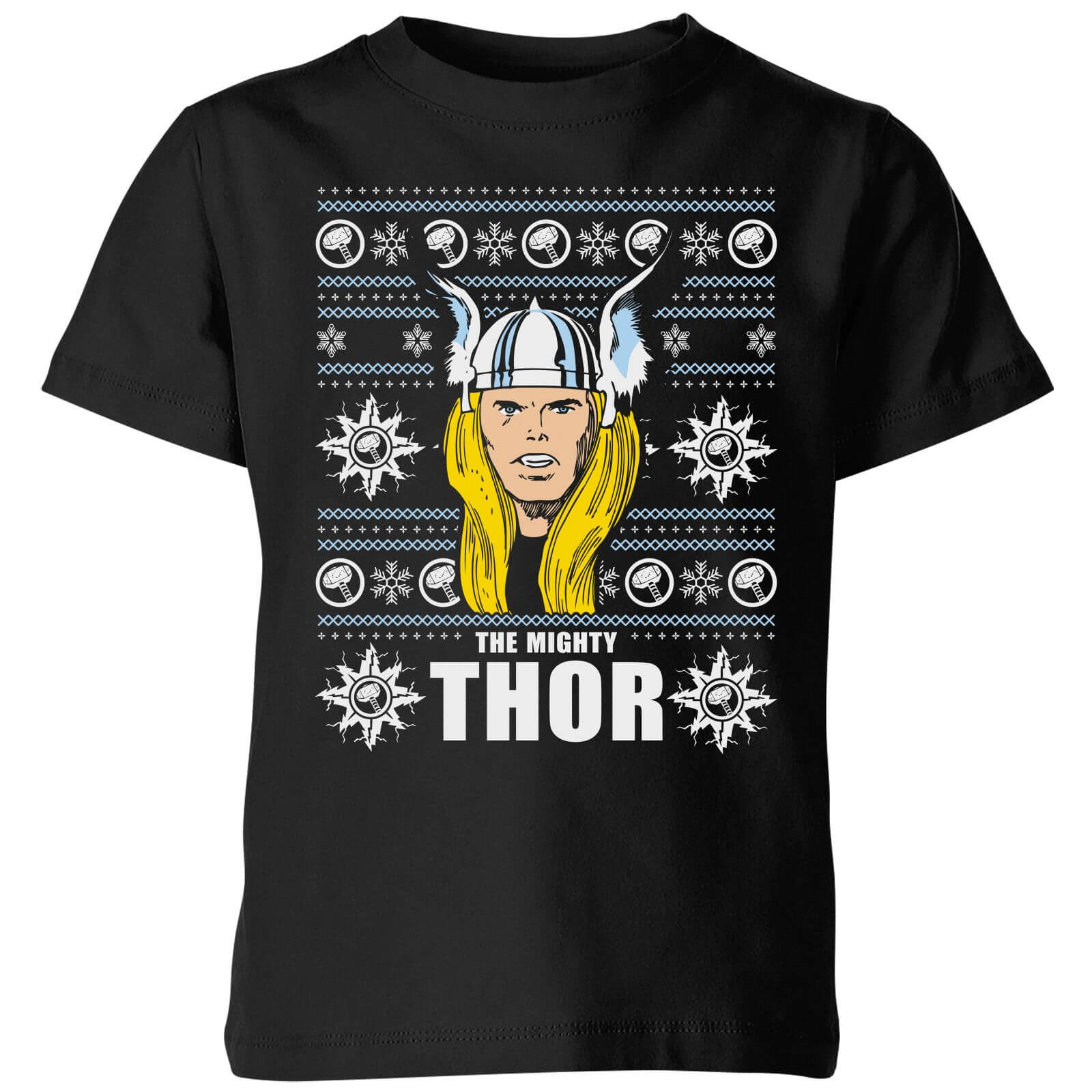 Marvel Thor Face Kids‘ Christmas T-Shirt – Black – 3-4 Jahre – Schwarz Marvel Thor Face Kids‘ Christmas T-Shirt – Black – 3-4 Jahre – Schwarz