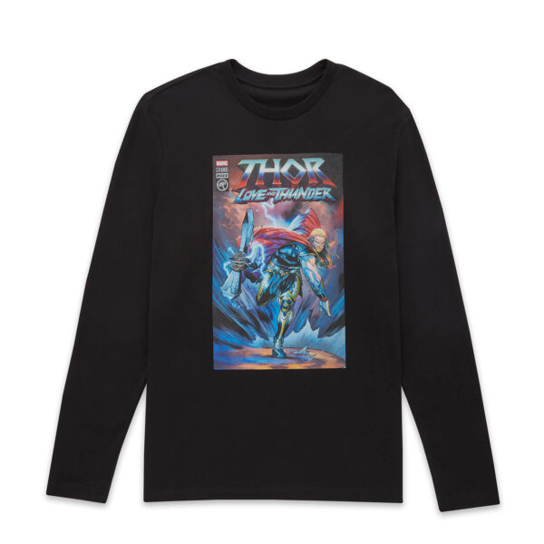 Marvel Thor - Love and Thunder Thor Comic Unisex Langärmeliges T-Shirt - Schwarz - XS