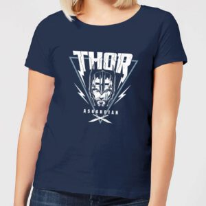 Marvel Thor Ragnarok Asgardian Triangle Damen T-Shirt – Navy Blau – S – Marineblau