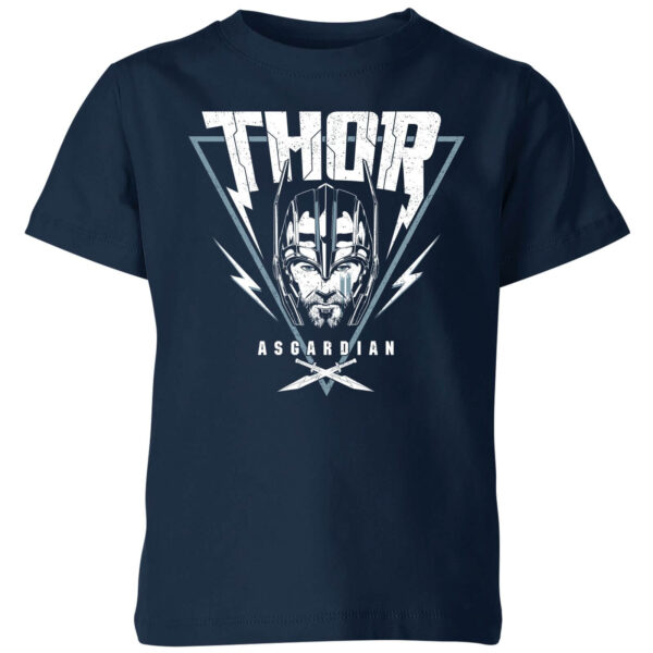 Marvel Thor Ragnarok Asgardian Triangle Kinder T-Shirt - Navy Blau - 3-4 Jahre