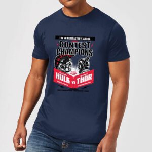 Marvel Thor Ragnarok Champions Poster Herren T-Shirt – Navy Blau – S