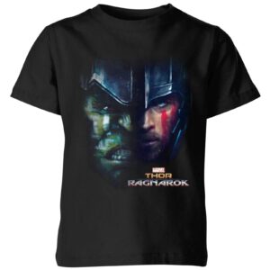 Marvel Thor Ragnarok Hulk Split Face Kinder T-Shirt – Schwarz – 3-4 Jahre