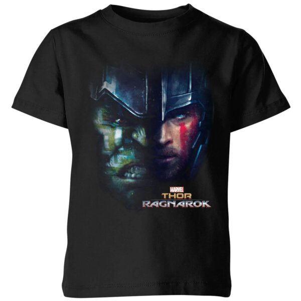 Marvel Thor Ragnarok Hulk Split Face Kinder T-Shirt - Schwarz - 3-4 Jahre