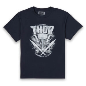 Marvel Thor Ragnarok Thor Hammer Logo Herren T-Shirt – Navy Blau – M