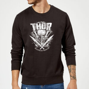 Marvel Thor Ragnarok Thor Hammer Logo Pullover – Schwarz – S