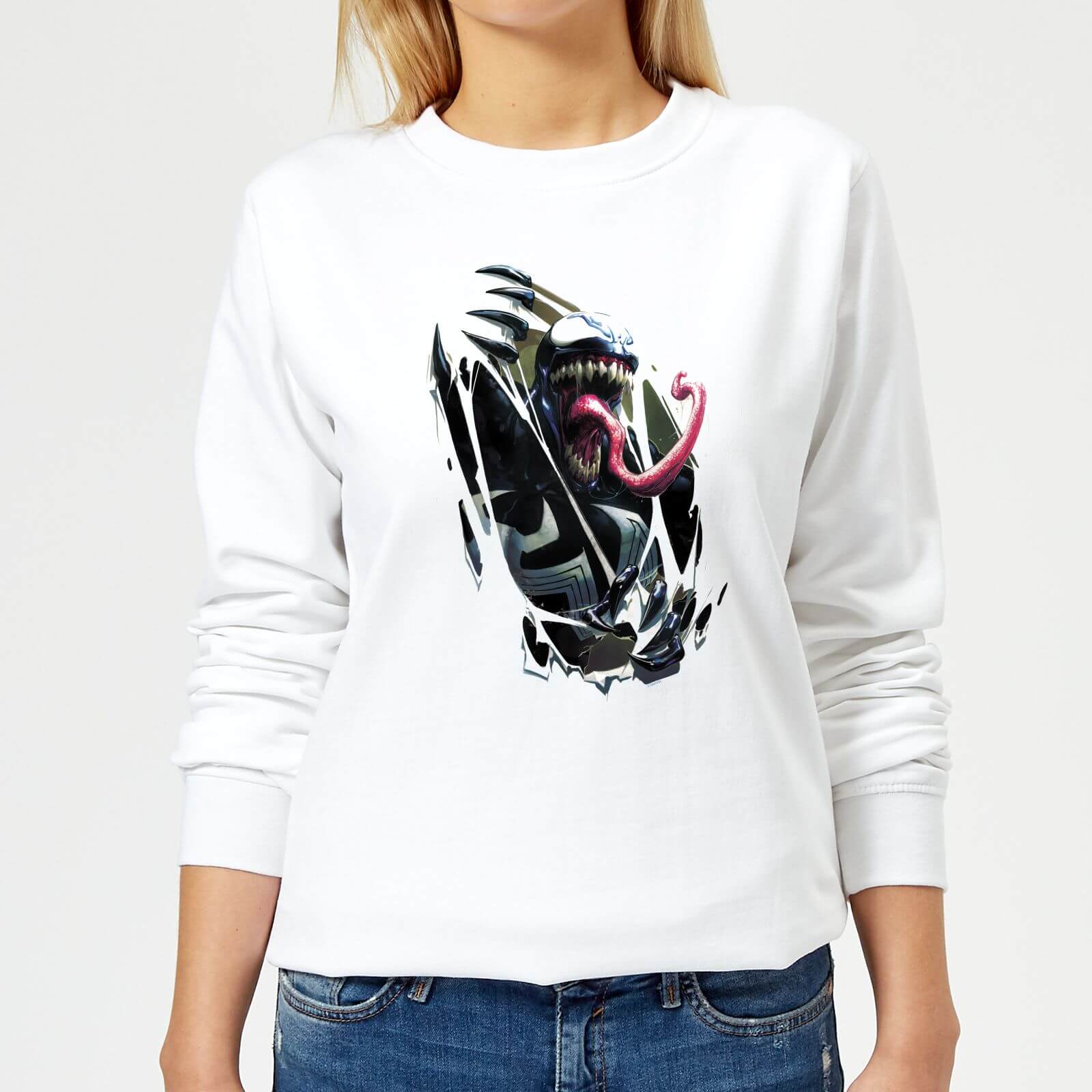 Marvel Venom Inside Me Women’s Sweatshirt – White – XS – Weiß