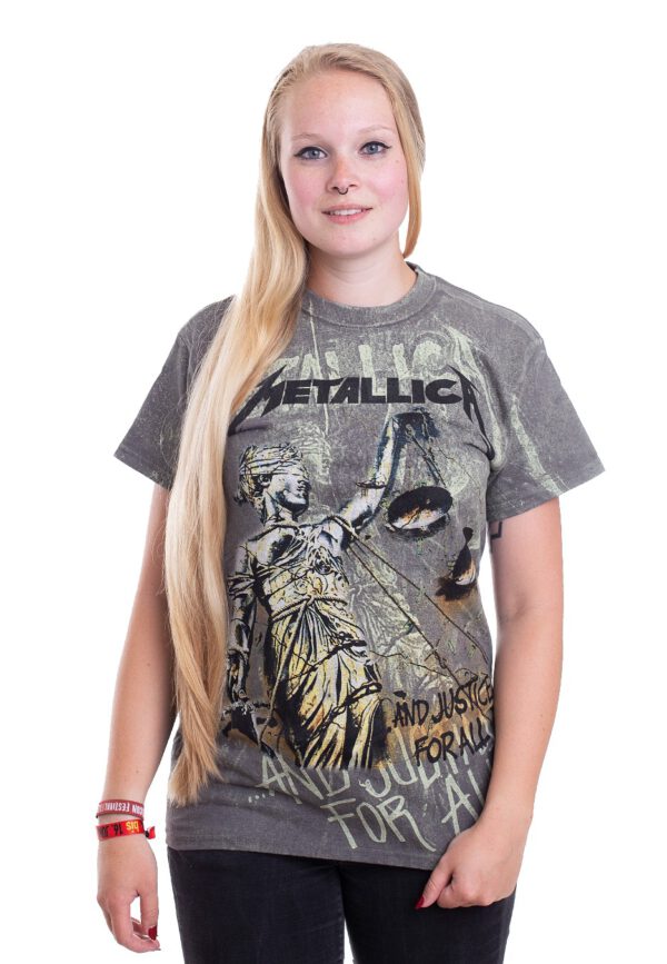 Metallica - Justice Neon All Over - - T-Shirts