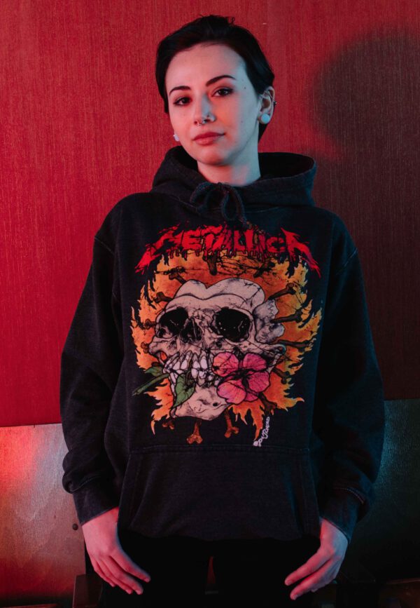 Metallica - Skull Flower Washed - Hoodies