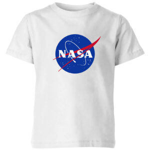 NASA Logo Insignia Kinder T-Shirt – Weiß – 3-4 Jahre