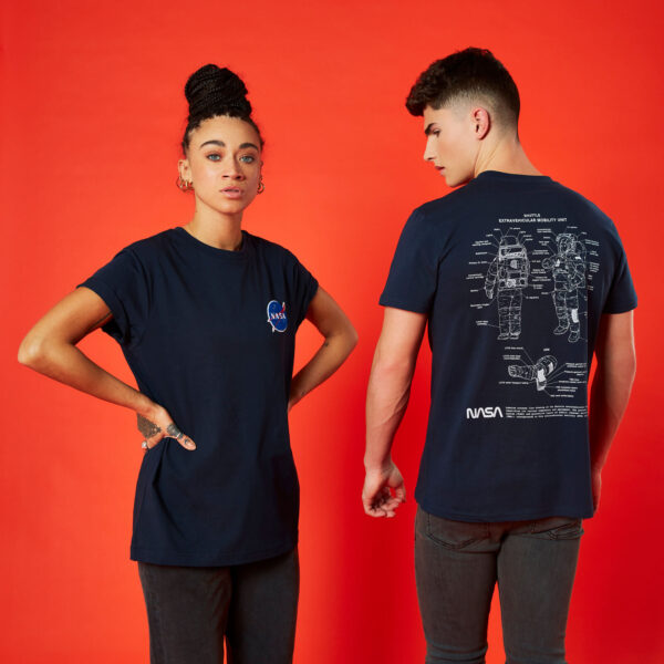 NASA Suit Up Unisex T-Shirt - Navy Blau - S